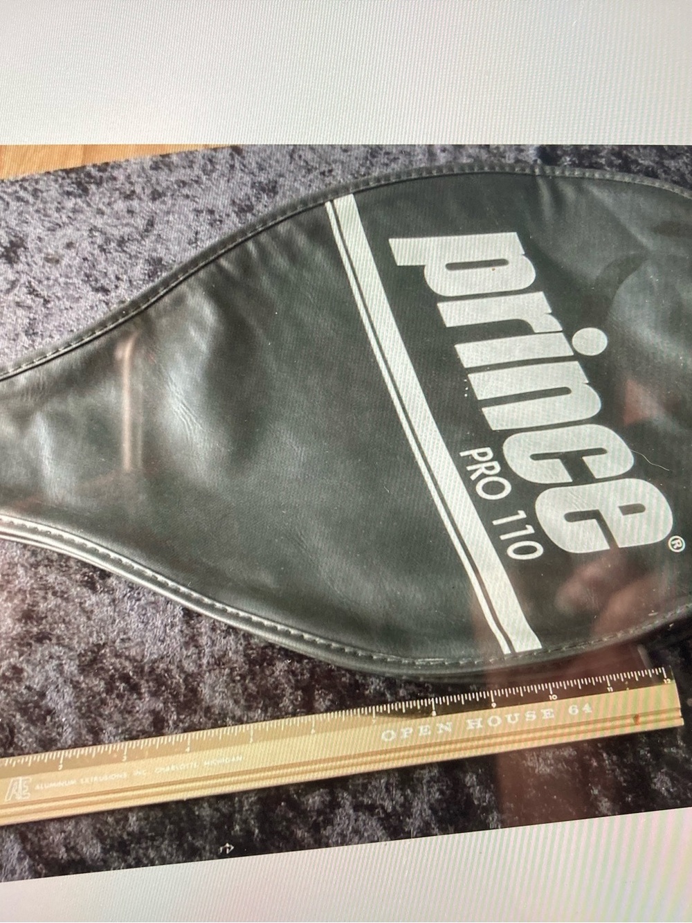 Prince Black Tennis Racquet Cover with White Logo